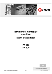 Istruzioni di montaggio e per l`uso Nastri trasportatori FP 120 FK 120