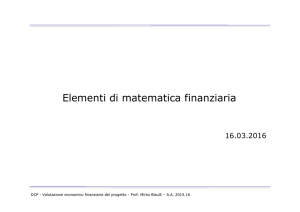 Elementi di matematica finanziaria