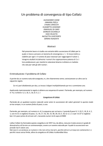 Un problema di convergenza di tipo Collatz