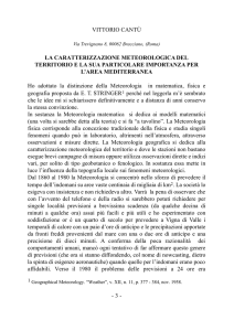 VITTORIO CANTÙ LA CARATTERIZZAZIONE METEOROLOGICA
