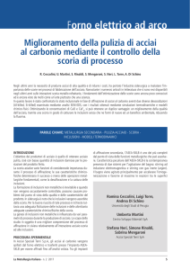 Forno elettrico ad arco - Associazione Italiana Metallurgia