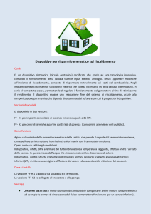 Dispositivo per risparmio energetico sul riscaldamento
