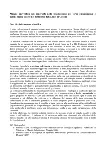 Misure preventive nei confronti della trasmissione del virus