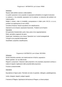 Programma recupero estivo