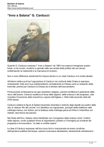 “Inno a Satana” G. Carducci