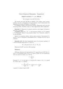Esercizi per il tutorato - Foglio 3 - SOLUZIONI - E