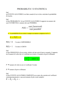 probabilita` e statistica