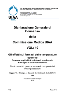 Dichiarazione Generale di Consenso della Commissione Medica