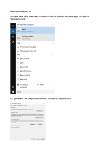 cancellazione cache Java windows 10