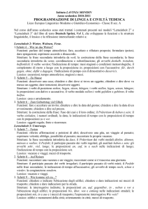programmazione di lingua e civiltà tedesca