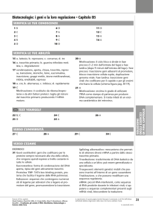 Capitolo B5 – Biochimica: i geni e la loro regolazione