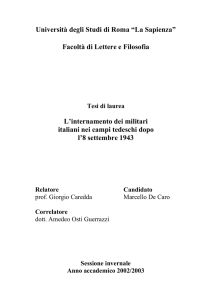 Internamento dei militari italiani nei campi tedeschi