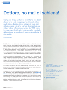Dottore, ho mal di schiena! - Articolo dal magazine presente