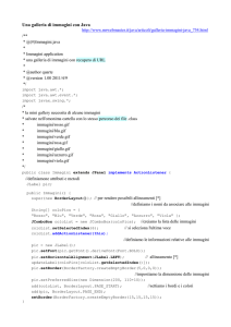 Una galleria di immagini con Java