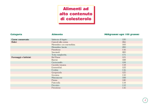 Alimenti ad alto contenuto di colesterolo