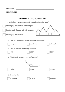 Verifica di Geometria per la Scuola Elementare