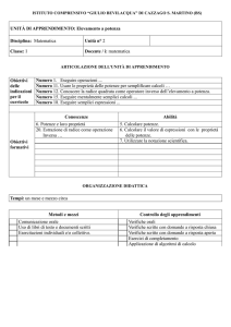 Matematica - Istituto Comprensivo Giulio Bevilacqua Cazzago San