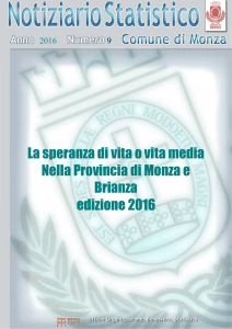 La speranza di vita o vita media Nella Provincia di Monza e Brianza