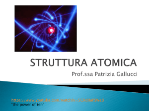 lezione 6.la struttura atomica