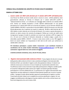 VERBALE DELLA RIUNIONE DEL GRUPPO DI STUDIO ADULTO