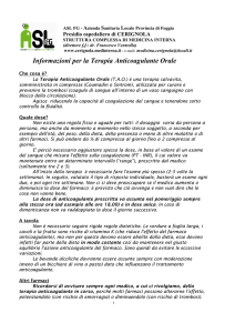 Informazioni per la Terapia Anticoagulante Orale