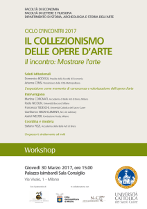 IL COLLEZIONISMO DELLE OPERE D`ARTE