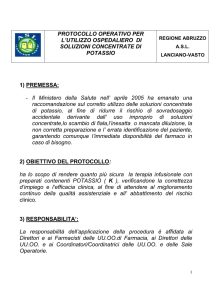 PROTOCOLLO OPERATIVO PER L`UTILIZZO - Area