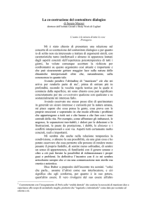 La co-costruzione del contenitore dialogico