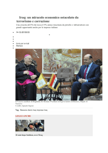 Iraq: un miracolo economico ostacolato da terrorismo e