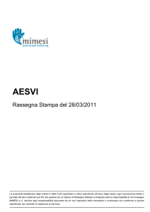 Rassegna Stampa del 28/03/2011