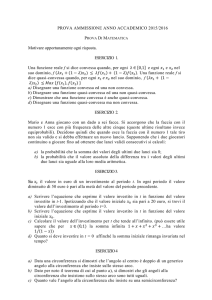 esempi di prove di Matematica