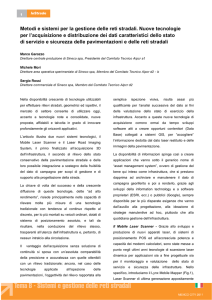 Metodi e sistemi per la gestione delle reti stradali