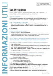 GLI ANTIBIOTICI