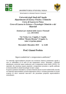 UNIVERSITÀDEGLISTUDIDELL`AQUILA Prof. Gianni Profeta