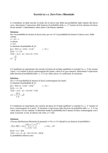 Esercizi su v.c. Zero