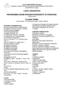 Francese LL - Liceo Laura Bassi