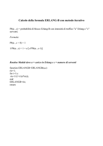 Calcolo della formula ERLANG