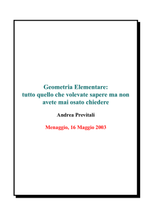 Geometria Elementare - Università degli Studi dell`Insubria