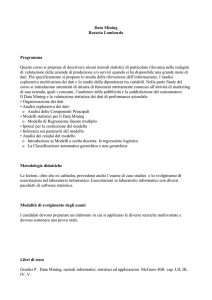 Data Mining Rosaria Lombardo