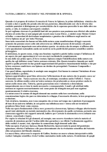 Natura. libertà, necessità nel pensiero di B