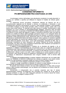 consenso informato ph-impedenzometria esofagea 24 ore