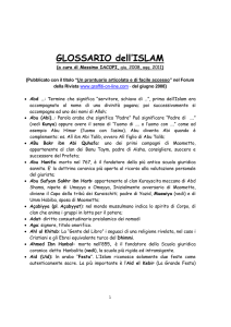 GLOSSARIO dell`ISLAM