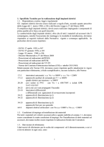 Specifiche Tecniche Impianto elettrico