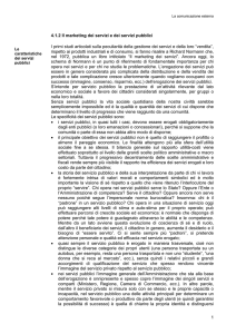 Il marketing dei servizi e dei servizi pubblici