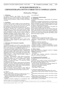 SCOLIOSI IDIOPATICA : CHINESITERAPIA SOTTO