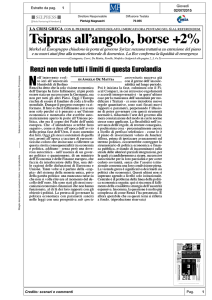 LA CRISI GRECA CON IL PREMIER DI ATENE ISOLATO