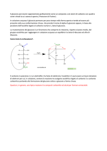 ciclizzazione glucosio