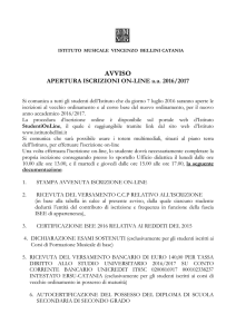 AVVISO - Istituto Musicale Vincenzo Bellini