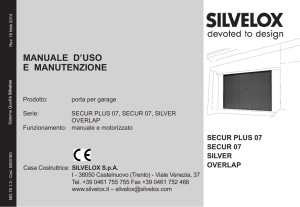 Manuale Uso e Manutenzione Porta Garage Silvelox