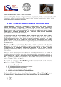 IL DIRECT MARKETING - Centro di formazione Maveco